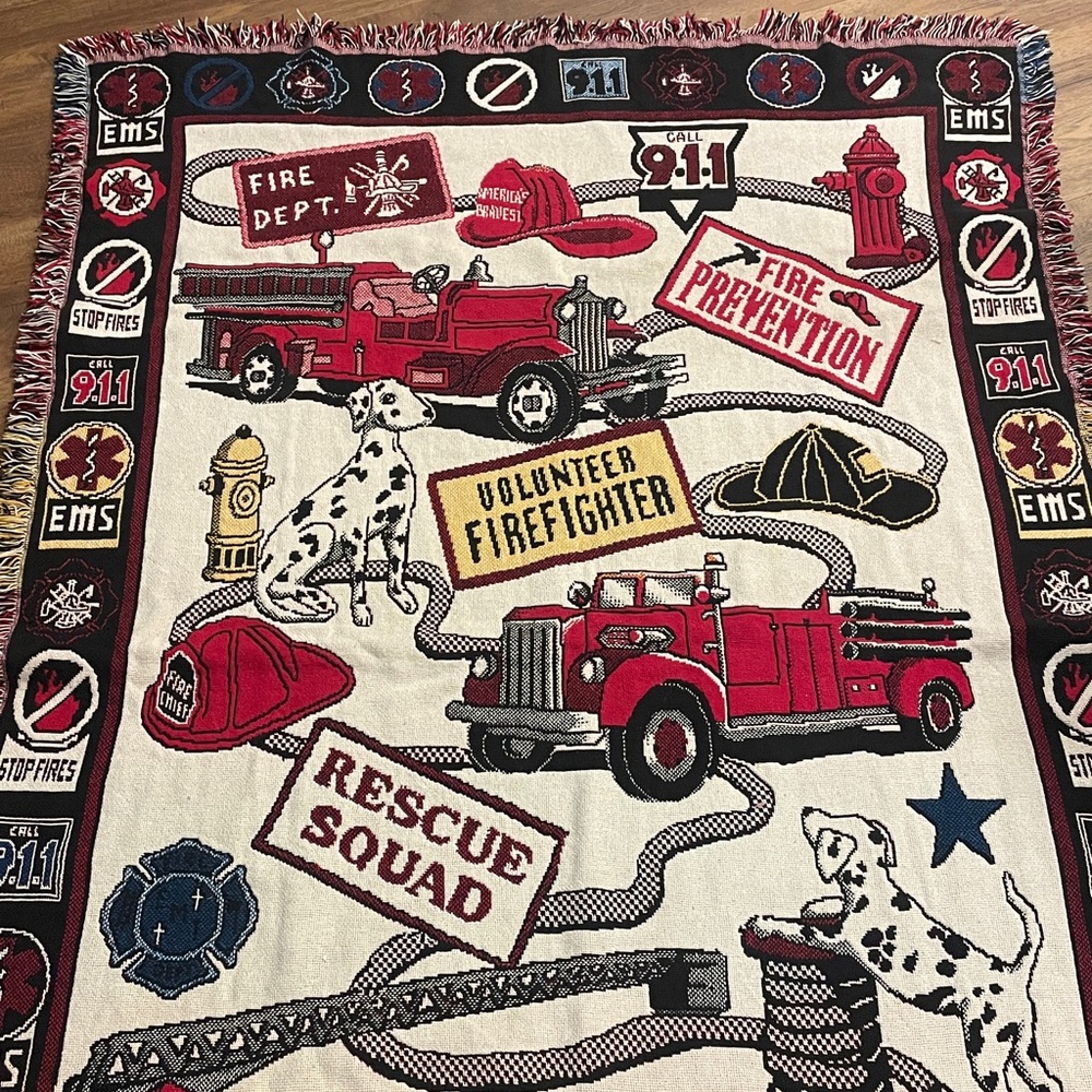 Goodwin Weavers 100% Cotton Woven First Responders Blanket Throw - Picture 2 of 7